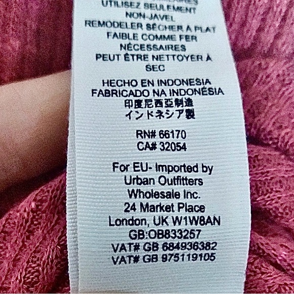 ⭐️Host Pick!⭐️FREE PEOPLE Spring Valley Waffle Knit Top In Cochineal (Pink) L/XL - Picture 9 of 10